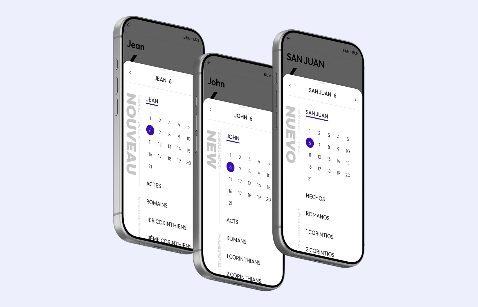 Multiple languages interface